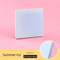 Minimalistische hellblaue Pastell-Farbverlauf-Haftnotizen quadratisch 8x8cm 50 Blatt - Sommer Eiswürfel (2F3-2-6) / 50 Blatt