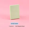 Light green sticky notes, 7.6x5cm, small size memo pad with 100 sheets - Small Green