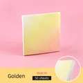 Minimalistische gelbe Haftnotizen mit Farbverlauf 8x8cm Block mit 50 Blatt für Planer - Gold / 50 Blatt