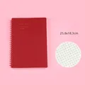 Cuaderno de espiral Morandi B5 rojo vino premium con 80 páginas de cuadrícula y tapa de PP - B5 / 80 Sheets Grid / Burdeos