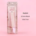 Cute pink rabbit shaped squishy decompression gel pen 0.5mm black ink student gift - Rabbit (OPP Bag) / 0.5 Black