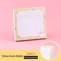 Cute yellow bunny cartoon sticky notes with grid pattern 8x8cm memo pad 80 sheets - Yellow Dudu Rabbit (5#) / 80 Pieces/Pack