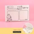 Cute cartoon girl memo pad, 50 sheets, 7.8x11.7cm for journaling and notes. - Fighting Girl Style / 50 Sheets