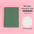 Cuaderno de espiral Morandi B5 verde oscuro con 80 hojas cuadriculadas - B5 / 80 Sheets Grid / Verde Oscuro