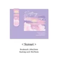 Magnetic bookmark with sunset oil painting design, 100x15mm creative page marker - 10x1.5cm / Sunset