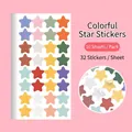 Gekleurde sterstickers voor planners, set van 10 vellen met 32 stuks - Multicolor Ster / 10 Stuks/Verpakking