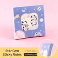 Cute cartoon cow space theme sticky notes 7.2x7.2cm size with 50 sheets per notepad - Planet 2 Cow (2B-1-2) / 50 Sheets