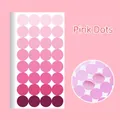 Roze gradiënt ronde stip stickers voor journaling 10 vellen met 32 stuks per vel - Roze Stippen / 10 Stuks/Verpakking