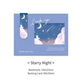 Dreamy starry sky magnetic bookmark featuring moon and fox illustration for readers - 10x1.5cm / Starry Sky