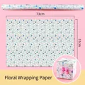 Bloemenpatroon cadeaupapier 51x73cm set voor DIY handwerk en elegante geschenkdozen - Bloemenstijl (①) / Set van 5