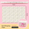 Cadeaupapier met zonpatroon, 5 vellen per verpakking, formaat 51x73cm voor DIY-werk - Zonnestijl (③) / Set van 5