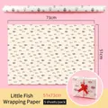 Hoogwaardig kleurrijk inpakpapier met vispatroon voor DIY-dozen, formaat 51x73 cm - Visstijl (④) / Set van 5