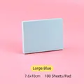 Large light blue Morandi style sticky note pad 7.6x10cm with 100 sheets for office - L Blue