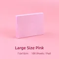 Large pink Morandi sticky notes, 7.6x10cm, 100 sheets per pad for office use. - Large Pink