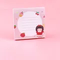 Cute cartoon pink girl themed sticky notes, 8x8cm square memo pad with 80 sheets - Pink Girl (2#) / 80 Pieces/Pack