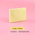 Premium large yellow sticky notes pad 7.6x10cm containing 100 sheets for office - Large Yellow