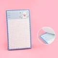 Blocco note a quadretti con coniglietto blu, 30 fogli, 14,8x9cm, cancelleria. - Stile a Griglia - Blu / 30 Fogli