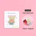 Cute cartoon bear magnetic bookmark made of paper and magnet, size 3.6x3cm pink - Magnetic Bookmark / 11 Happy Bear