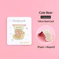 Cute cartoon bear and duck magnetic bookmark for reading, durable paper and magnet - Magnetic Bookmark / 12 Lovely Bear