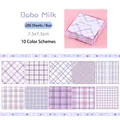 200 vellen geruite memo-blaadjes in 10 paarse stijlen met transparante doos - 200 Vellen/Pak / Melkbubbel