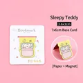 Creative cute cartoon puppy magnetic bookmark for students, paper and magnet material - Magnetic Bookmark / 15 Sleepy Teddy