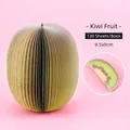 Creatief 3D-kiwifruitvormig memoblok met 130 vel voor school en kantoorbenodigdheden - Stijl 9 Kiwi / 130 Vellen/Blok