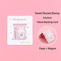 Creative cartoon bunny magnetic bookmark made of paper and magnet material for students - Magnetic Bookmark / 08 Dessert Rabbit