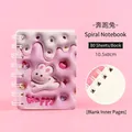 Creative pink 3D bunny spiral pocket notebook for students with 80 blank sheets 10.5x8cm - Spiral Bound / 80 Sheets / Running Rabbit