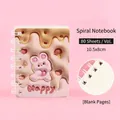 Cute 3D bunny spiral notebook with 80 blank sheets, portable pocket size 10.5x8cm - Spiral Bound / 80 Sheets / Jumping Rabbit