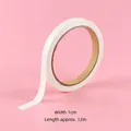 Strong adhesive double sided tape 1cm width 12m length roll for student school handicraft - 1.0cm Wide (12m) / White