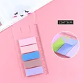Creative Morandi index stickers with sunshine doll shy face, 22x7.5cm bookmark ruler - Shy Expression / Pack of 100