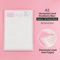 A5 Lined Strawberry Bear cartoon notepad with 30 sheets for students and office use - Strawberry Bear (Lined) / A5 (20.5x14.5cm)