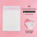 A5 cute cartoon bear notepad for vocabulary with 30 sheets, pink grid paper - Milk Tea Bear (Vocabulary) / A5 (20.5x14.5cm)