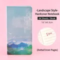 Hardcover-Notizbuch mit Landschaftskunst, 64 Blatt, mit 8 mm gepunkteten Innenseiten - Picturesque Landscape Style / 18.1x9.3cm (64 Blatt)