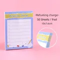 Simpatico blocco note cartoon Refueling Charge con 50 fogli per liste giornaliere, rosa - Stile Refueling charge / 50 Fogli