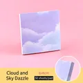 Purple cloud pattern decorative sticky notes 8x8cm square memo pad with 50 sheets per pad - Changing Clouds