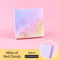 Creative colorful watercolor sky pattern sticky notes 8x8cm memo pad with 50 sheets - Rosy Sunset Clouds