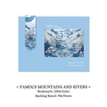 Creative Chinese style magnetic bookmark with blue 3D landscape architecture design - Famous Mountains and Fine Waters Bookmark