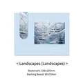 Premium Chinese style magnetic bookmark featuring 3D landscape architecture design - Mountain and Water Colors Bookmark