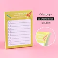 Lindo bloc de notas de lista de tareas amarillo con 50 hojas para el diario - Estilo Victory / 50 Hojas
