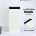 Minimalist long lined notebook memo pad, 40 sheets, 18.5x8cm for portable daily planning - Approx 40 Sheets / Horizontal Line Style