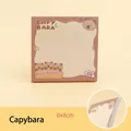Cute Capybara cartoon sticky notes 8x8cm square notepad for school and office 50 sheets each - Bread Capybara (YH-4875) / 50 Sheets
