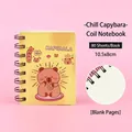 Cute cartoon capybara pocket spiral notebook with 80 blank sheets for student stationery - Zen Capybara (2#) / 80 Pieces/Pack