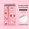 Cute pink strawberry rabbit pocket spiral notebook for vocabulary learning 80 sheets - Strawberry Rabbit Style / 80 Pieces/Pack