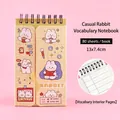 Portable cartoon rabbit vocabulary notebook with 80 sheets for language learning. - Leisure Rabbit Style / 80 Pieces/Pack
