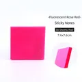 Notes autocollantes rose fluo imperméables, film scintillant, 50 feuilles, 7,6x7,6 cm. - 50 Feuilles/Paquet (PET 7.6x7.6cm) / Rouge Rose Fluorescent