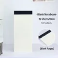 Minimalist long blank notepad for daily planning and notes, 18.5x8cm size - Approx 40 Sheets / Blank Style