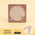 Cute capybara themed 8x8cm sticky notes 50 sheets with cartoon bathing design variant - Bathing Capybara (YH-4875) / 50 Sheets