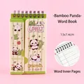 Panda-themed mini vocabulary notebook with flip cover for English learning - Bamboo Panda Style / 80 Pieces/Pack