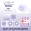Purple gradient aesthetic sticky notes and memo pads set, 200 sheets in storage box - 200 Sheets/Box / Gradient Purple